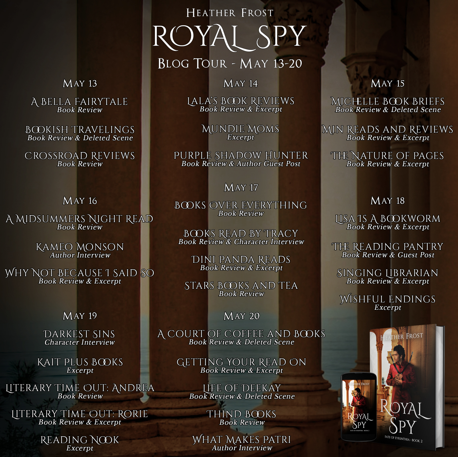 Royal Spy Blog Tour Schedule